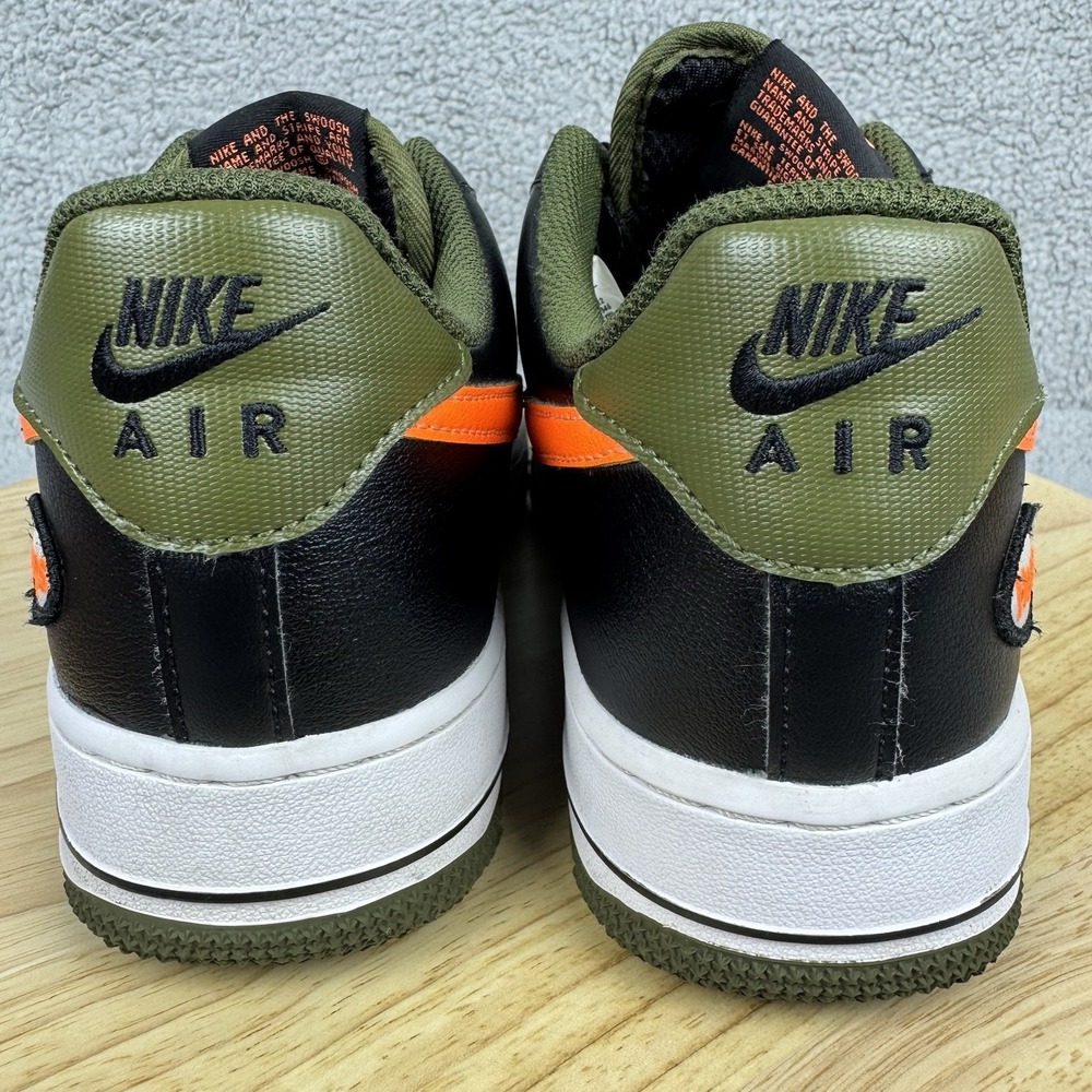 Nike Air Force 1 '07 LV8 Hoops Mens 8 Womens 9.5 Black Total Orange Halloween - Picture 5 of 13